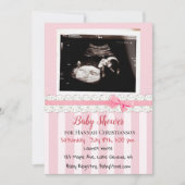 Personalisiert Pink Girls Ultrasound Babydusche Einladung (Vorderseite)