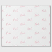 Personalisiert Pink Girly Elegante Name Bride Geschenkpapier (Flach)