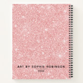 Personalisiert Pink Glitzer - Ihr Name Notizblock (Rückseite)