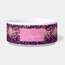 Personalisiert Pink Glitzer Pet Bowl