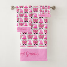 Personalisiert Pink Gnomes Hearts Woodland Whimsic