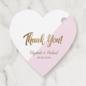 Personalisiert Pink Gold Vielen Dank Drehbuch Hoch Geschenkanhänger (Rückseite)