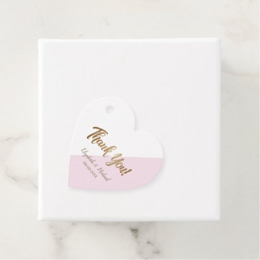 Personalisiert Pink Gold Vielen Dank Drehbuch Hoch Geschenkanhänger (Beispiel)