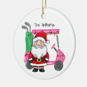 Personalisiert Pink Golf Camp Weihnachtsbeleuchtun Keramik Ornament (Links)