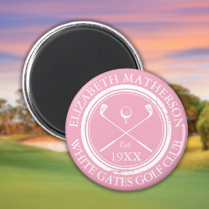 Personalisiert Pink Golf Club Name Magnet