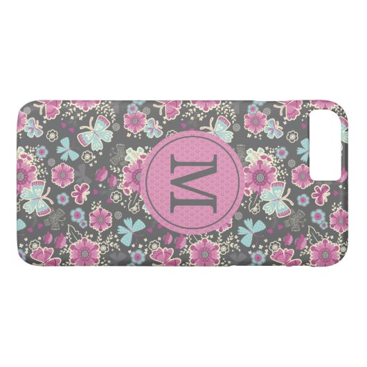 Personalisiert Pink Grau Hübsch Case-Mate iPhone Hülle (Rückseite (Horizontal))