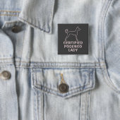 Personalisiert Pink Gray Podenco Dog Button (Beispiel)