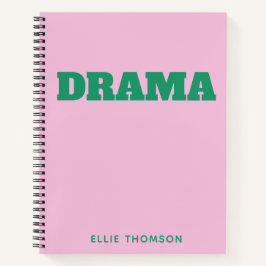 Personalisiert Pink Green Drama Theater Club Notizblock