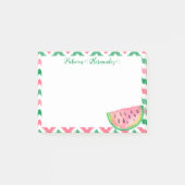 Personalisiert Pink Green Watermelon Postit Notes Post-it Klebezettel (Vorderseite)