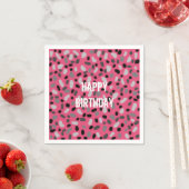 Personalisiert Pink Grey Black Jelly Bean Serviette (Beispiel)