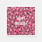 Personalisiert Pink Grey Black Jelly Bean Serviette (Vorderseite)