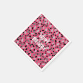 Personalisiert Pink Grey Black Jelly Bean Serviette (Ecke)