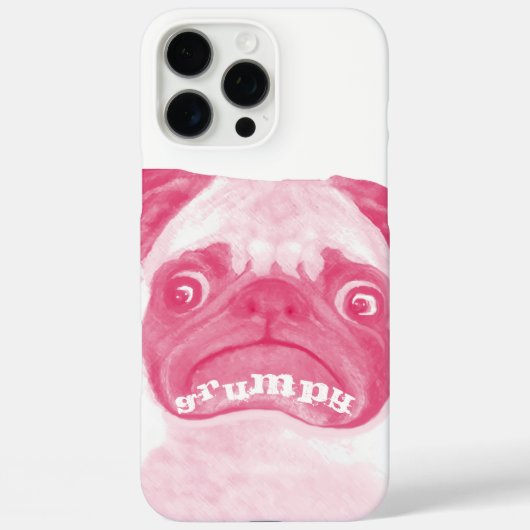 Personalisiert PINK Grumpy Puggy Case-Mate iPhone Hülle (Rückseite)