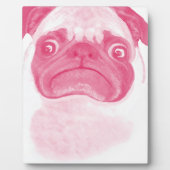 Personalisiert PINK Grumpy Puggy Fotoplatte (Vorderseite)