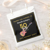 Personalisiert Pink Guitar 50. Geburtstag Vielen D Geschenktütchen (Ausgeschnitten)