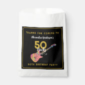 Personalisiert Pink Guitar 50. Geburtstag Vielen D Geschenktütchen (Vorderseite)