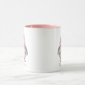 Personalisiert Pink Hat Penguin Individuelle Name Tasse (Zentrum)