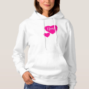 Personalisiert Pink Hearts Nana Hoodie