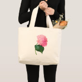Personalisiert Pink Hydrangea Jumbo-Tasche Jumbo Stoffbeutel (Vorderseite (Produkt))