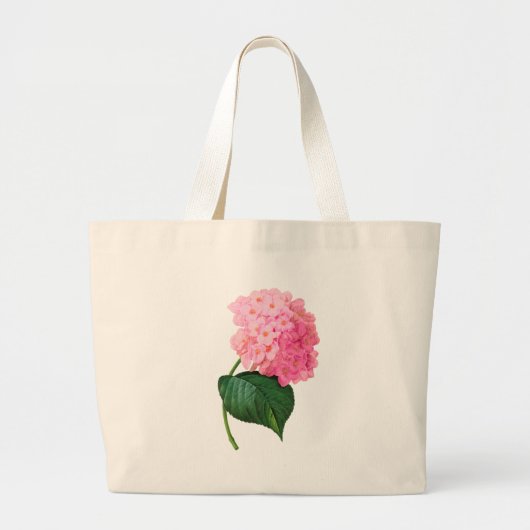 Personalisiert Pink Hydrangea Jumbo-Tasche Jumbo Stoffbeutel (Vorne)