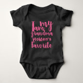 Personalisiert Pink I Bin Grandmas Favorit Baby Strampler (Vorderseite)