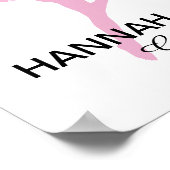 Personalisiert Pink Jazz Dancer Poster (Ecke)