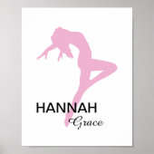 Personalisiert Pink Jazz Dancer Poster (Vorne)