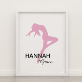 Personalisiert Pink Jazz Dancer Poster
