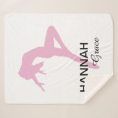 Personalisiert Pink Jazz Dancer Sherpadecke (Vorderseite (Horizontal))