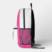 personalisiert-pink-Kinderschule Bedruckter Rucksack (Rechts)