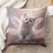 Personalisiert Pink Kitten mit Angel Wings Kissen (Decke)