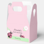 Personalisiert Pink Ladybug Babydusche Geburtstag Geschenkschachtel (Geöffnet)