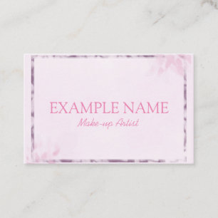 Personalisiert "Pink Leaf" (UK/Euro) Visitenkarte
