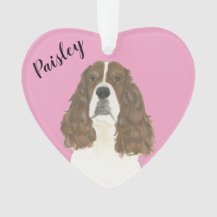 Personalisiert Pink Lever White English Springer Ornament