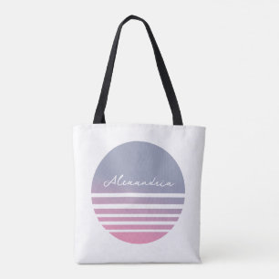 Personalisiert Pink Lilac Ombre Sunset Tasche