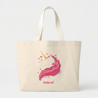 Personalisiert Pink Magical Unicorn Jumbo Stoffbeutel