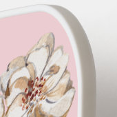 Personalisiert Pink Magnolia Mit Monogramm Pickleball Schläger (Linke Seite)