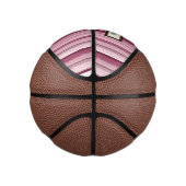 Personalisiert Pink Mauve Stripes Mini Basketball (Rechts)