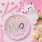 Personalisiert Pink Mermaid Birthday Teller (Party)