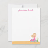 Personalisiert Pink Mermaid Einladung (Vorderseite)