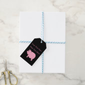 Personalisiert Pink Mini Pig Geschenkanhänger (Mit Garn)