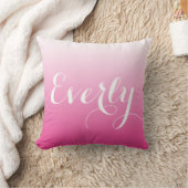 Personalisiert Pink Ombre Girls Room oder Baby Kin Kissen (Decke)