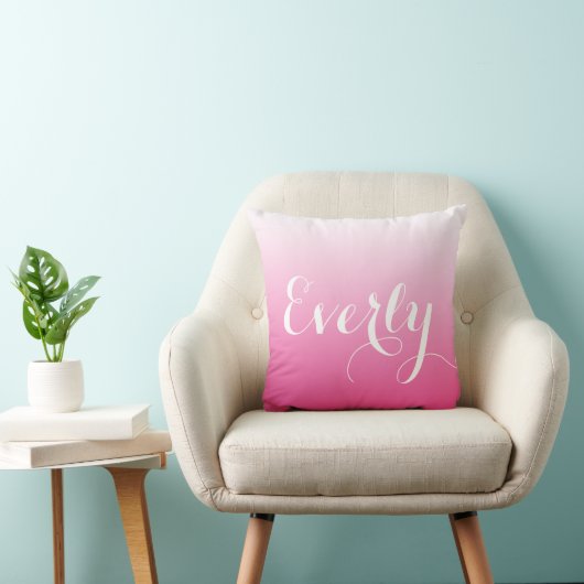Personalisiert Pink Ombre Girls Room oder Baby Kin Kissen (Stuhl )