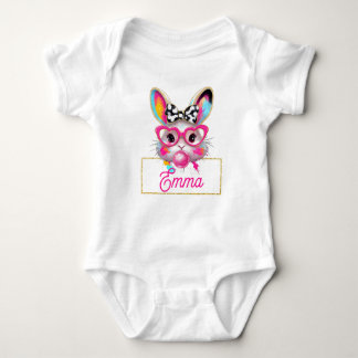 Personalisiert Pink Ostersonne Baby Strampler