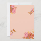 Personalisiert Pink Peach Floral Geburtstagskarte (Rückseite)