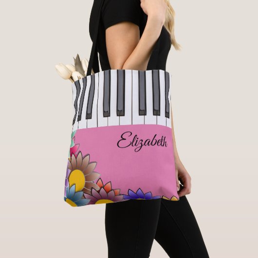 Personalisiert Pink Piano Tragetaschen Tasche (Von Nahem)