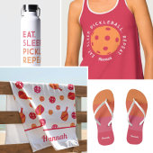 Personalisiert Pink Pickleball Strandtuch