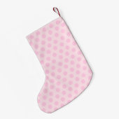 Personalisiert Pink Polka Dos Weihnachts-Strumpf Kleiner Weihnachtsstrumpf (Rückseite (Hängend))