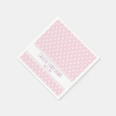 Personalisiert Pink Polka Dot Baby Dusche Serviette (Ecke)
