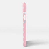 Personalisiert-Pink-Polka-Dot iPhone Case Hülle (Linke Seite)